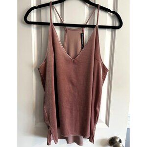 Abercrombie & Fitch Mauve/Pink Crushed Velvet Tank Top Cami, Size Small